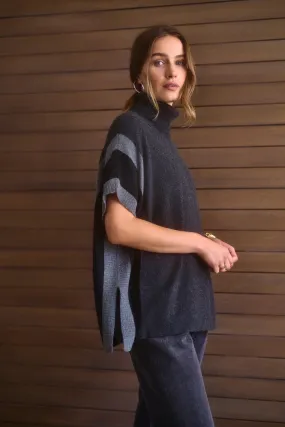 REESE CASHMERE TURTLENECK PONCHO