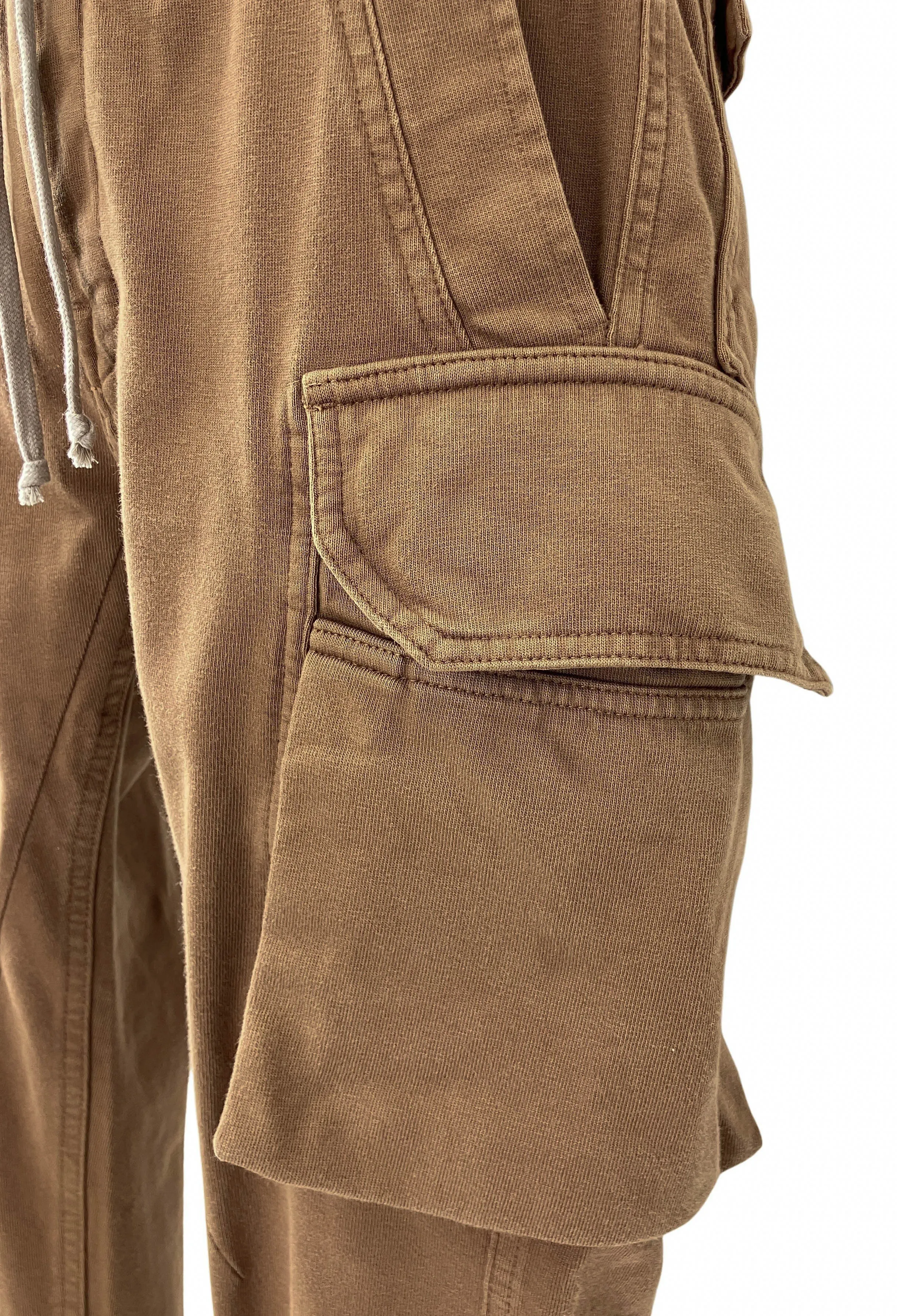 Rick Owens DRKSHDW Porterville Mastodon Cut Pants in Khaki Brown