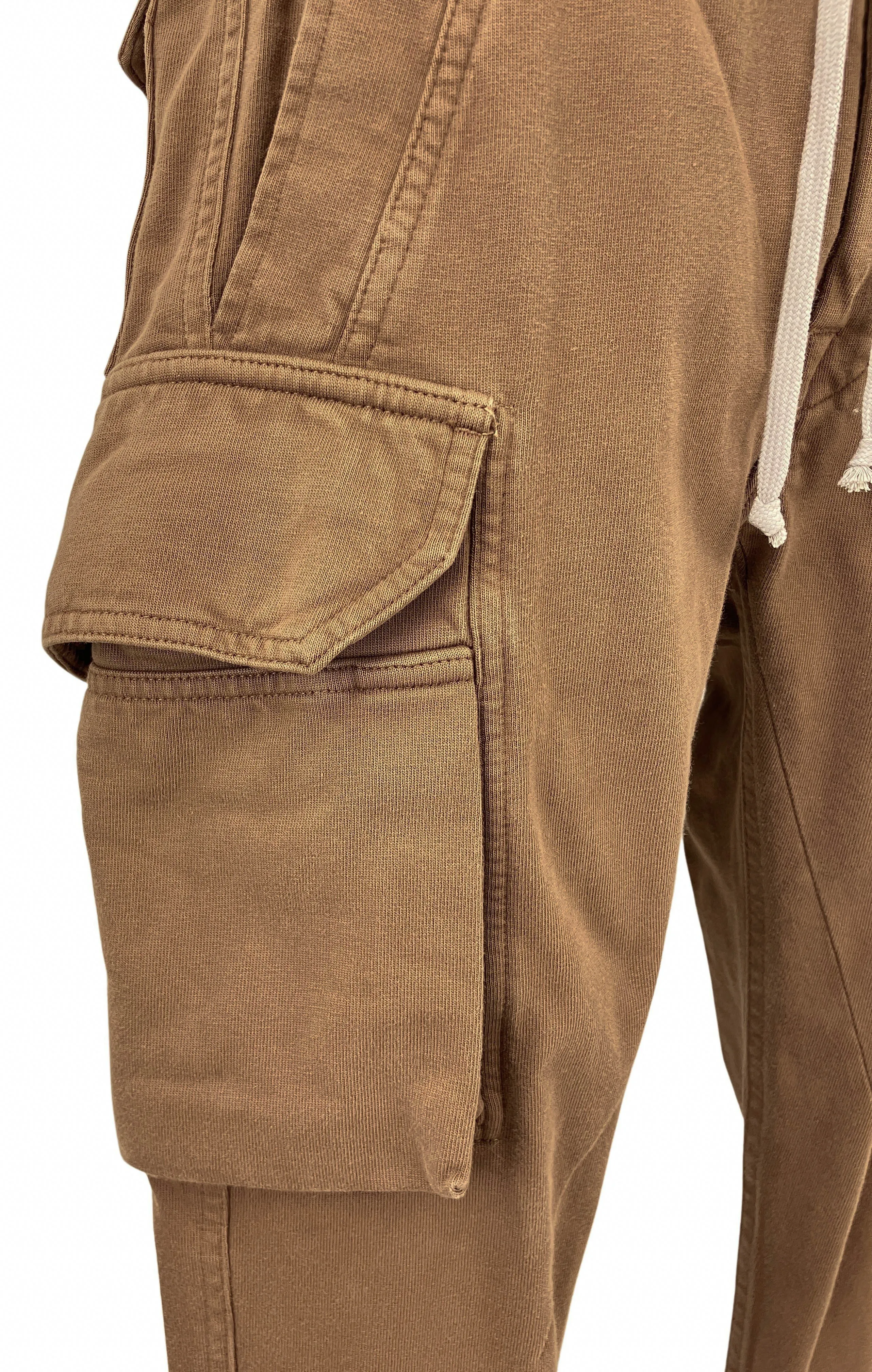 Rick Owens DRKSHDW Porterville Mastodon Cut Pants in Khaki Brown