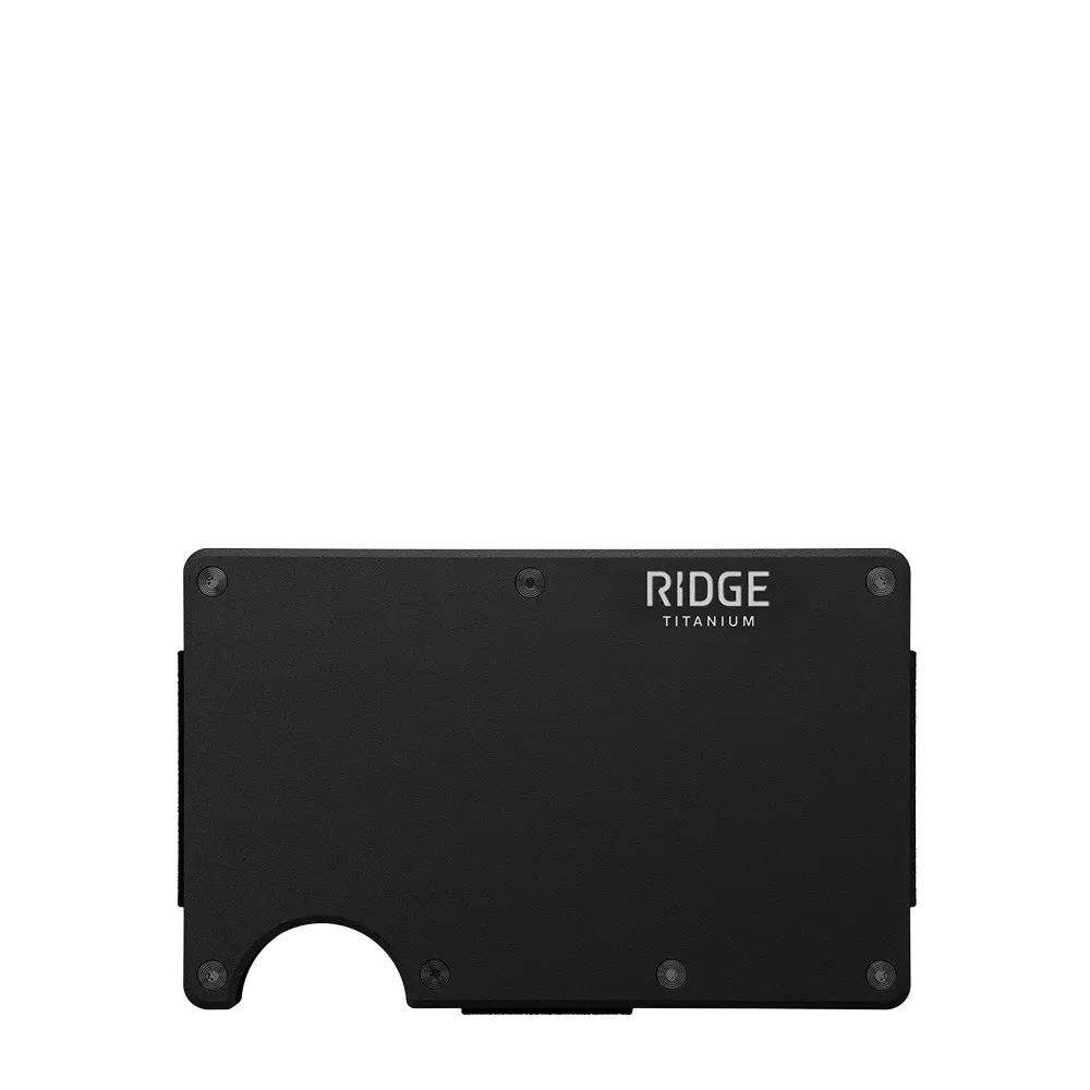 Ridge Wallet Titanium w/ Cash Strap