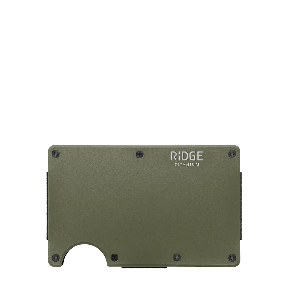 Ridge Wallet Titanium w/ Cash Strap