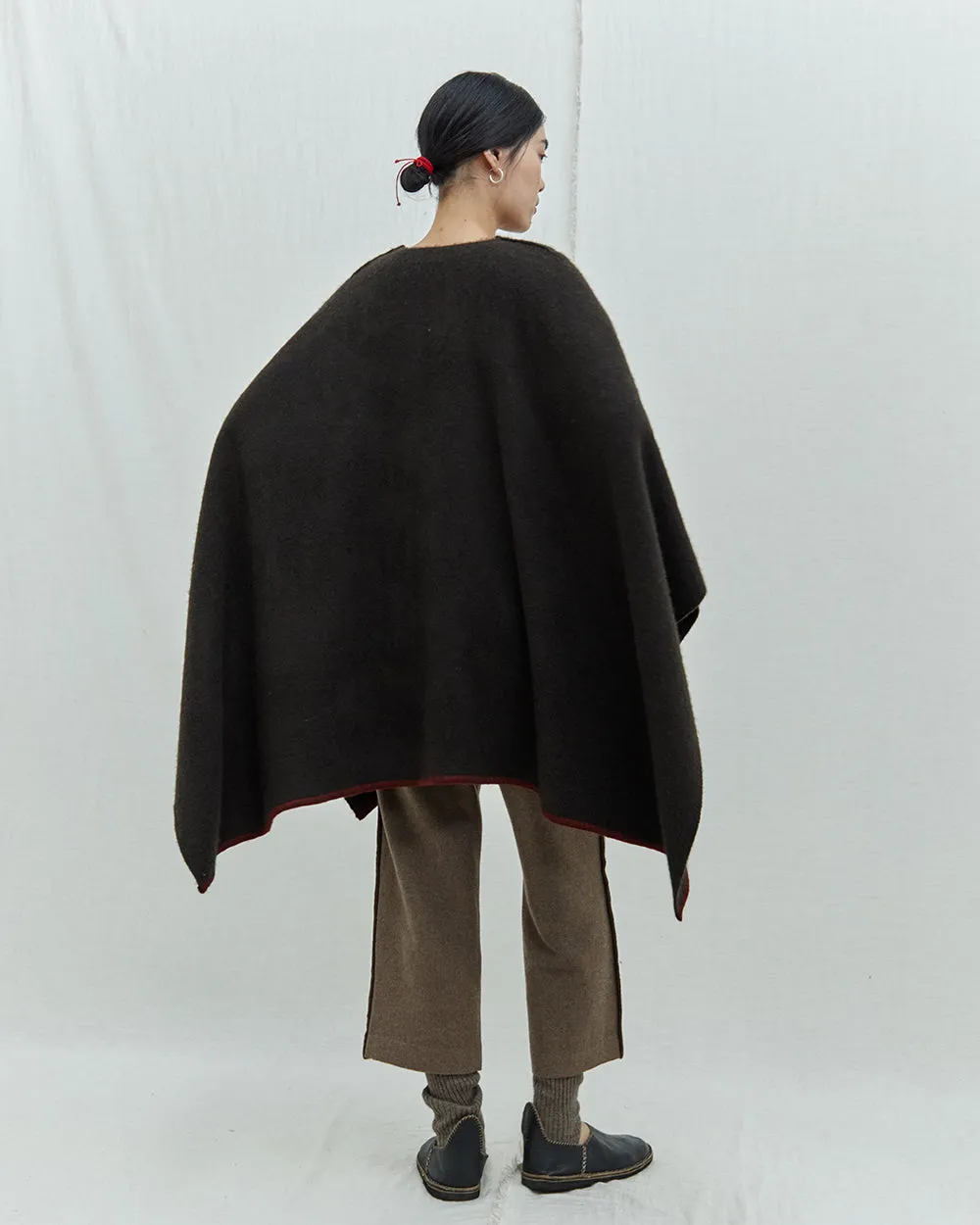 Round-Neck Sleeved Poncho