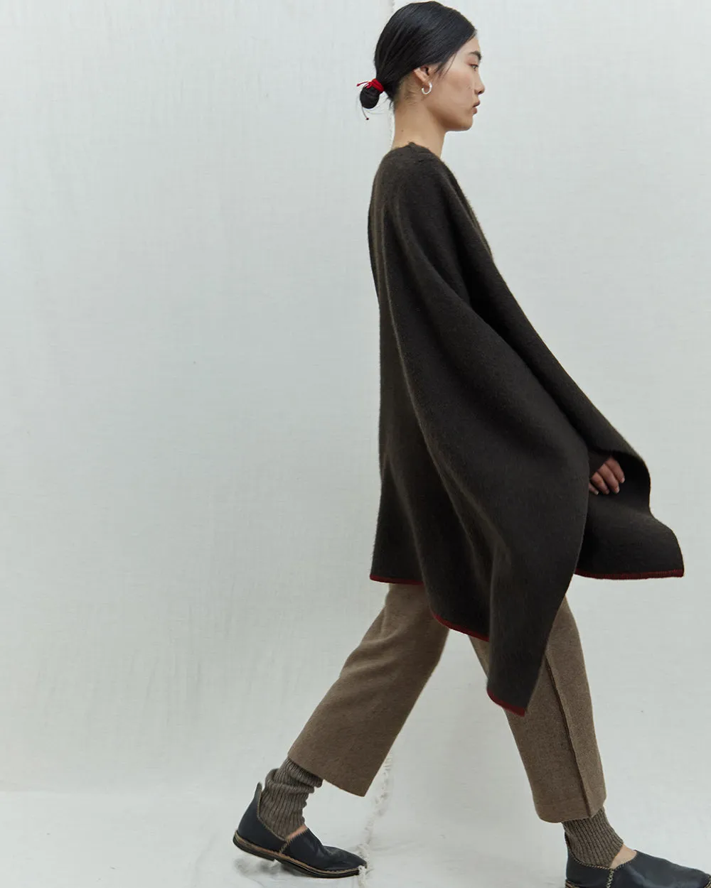 Round-Neck Sleeved Poncho