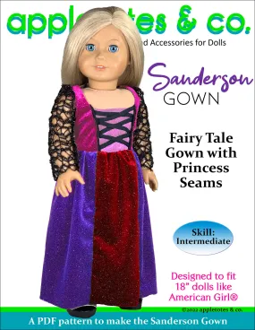 Sanderson Gown 18 Inch Doll Sewing Pattern