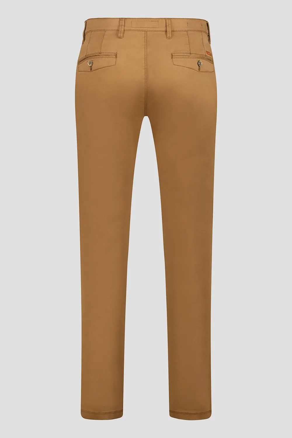 Satin Brushed Cotton Chinos - Brown