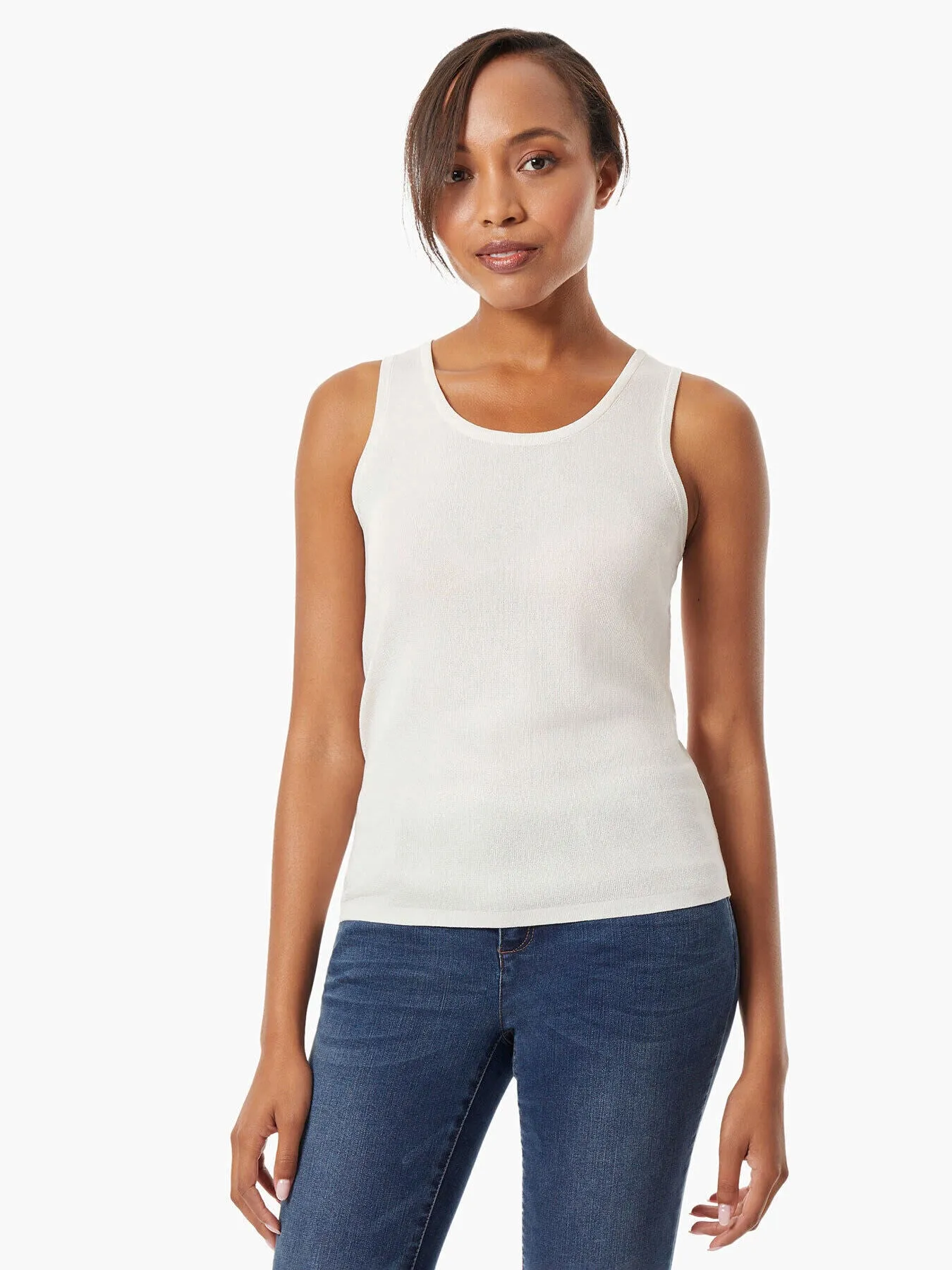 Scoop Neck Knit Tank Top