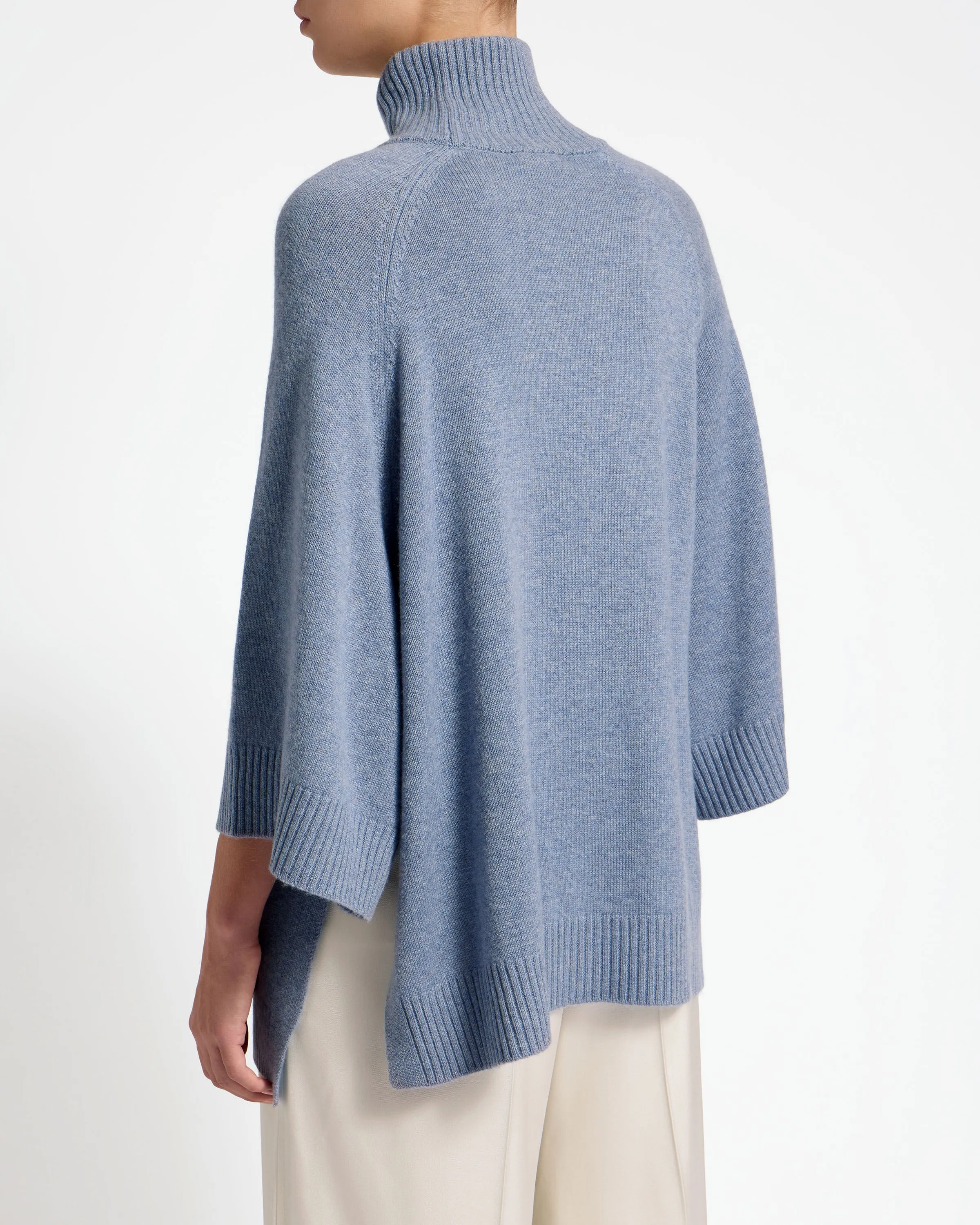 Shuna Cashmere Wool Pullover - Denim Blue