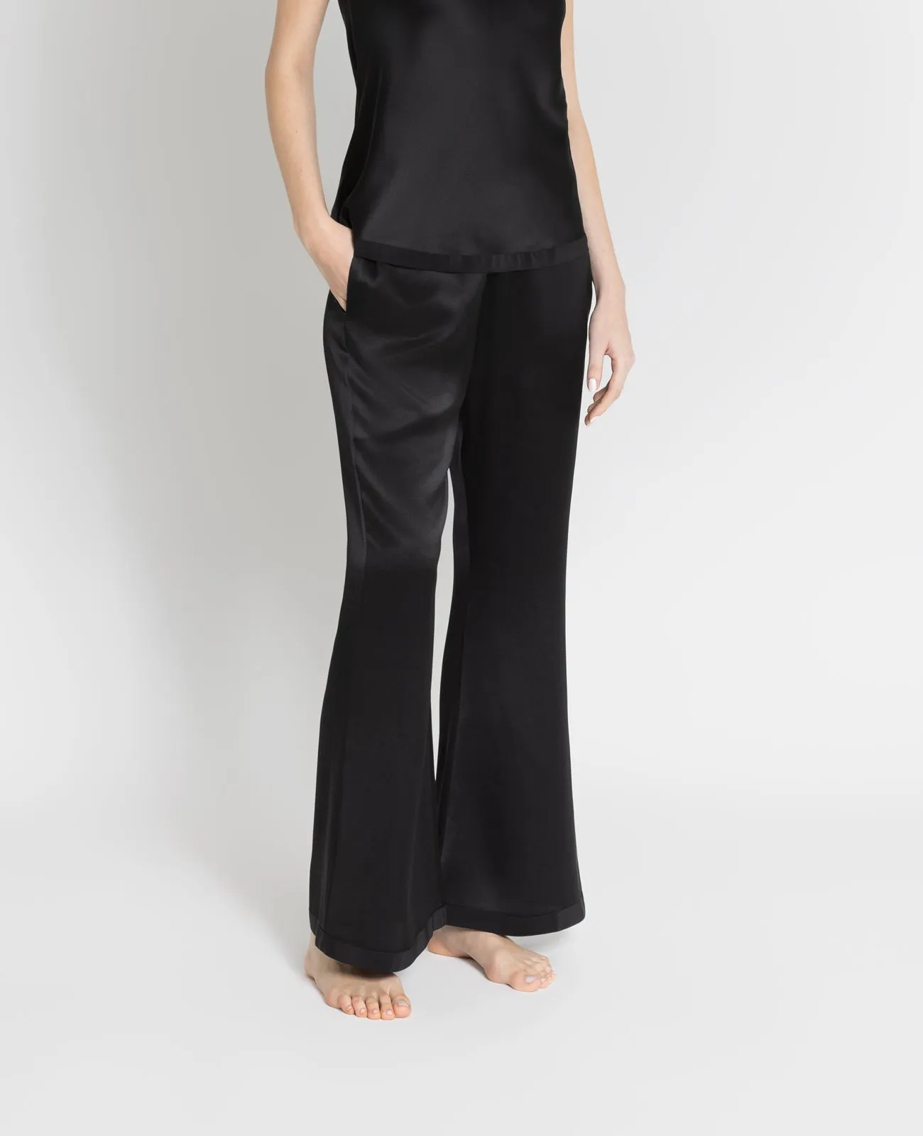 Silk Pyjamas Flare Lounge Pants