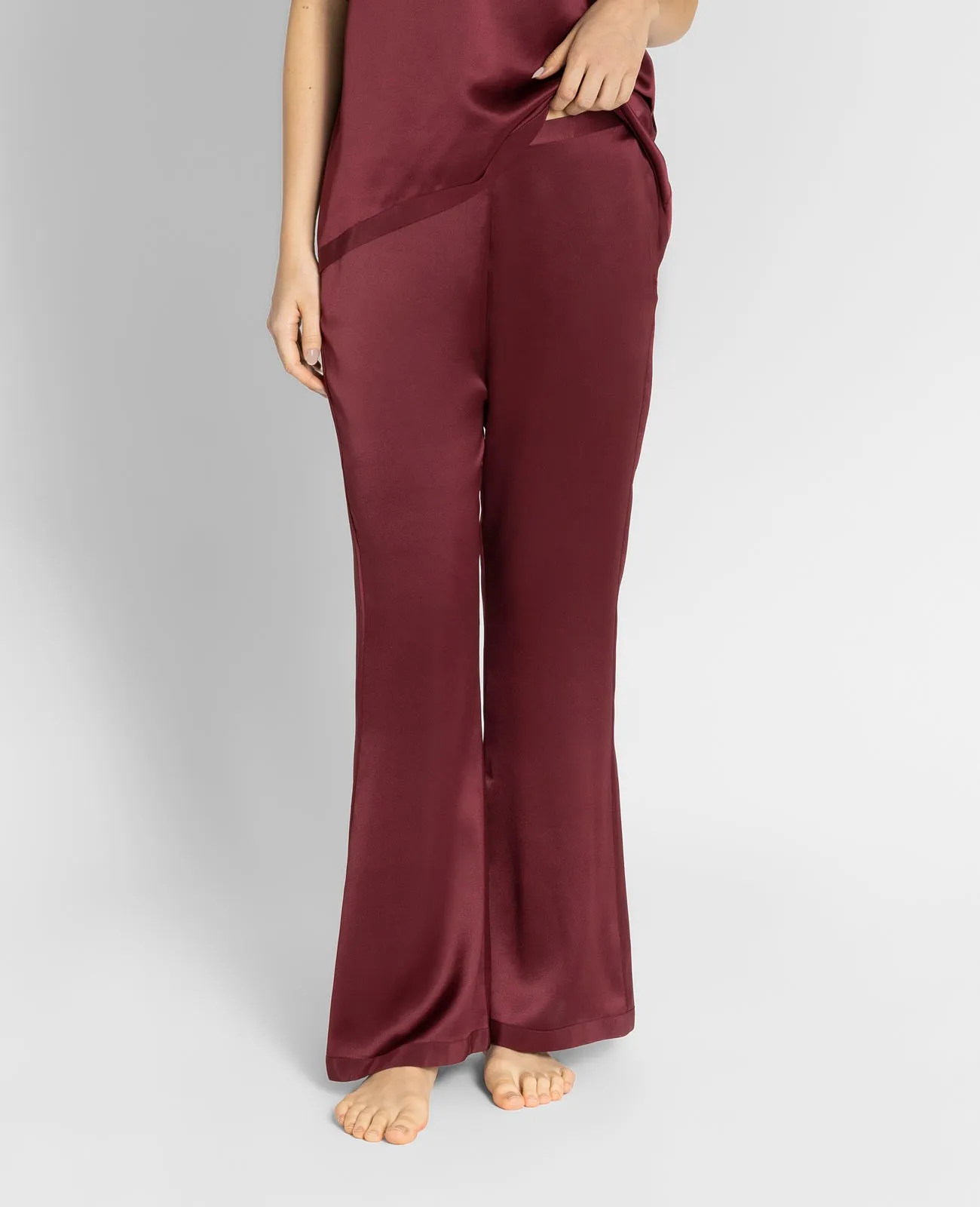 Silk Pyjamas Flare Lounge Pants