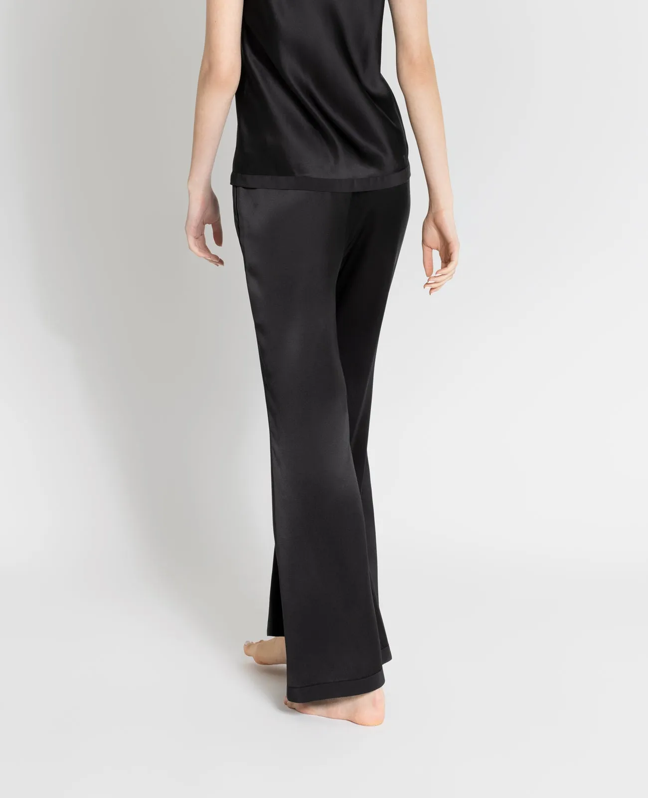 Silk Pyjamas Flare Lounge Pants