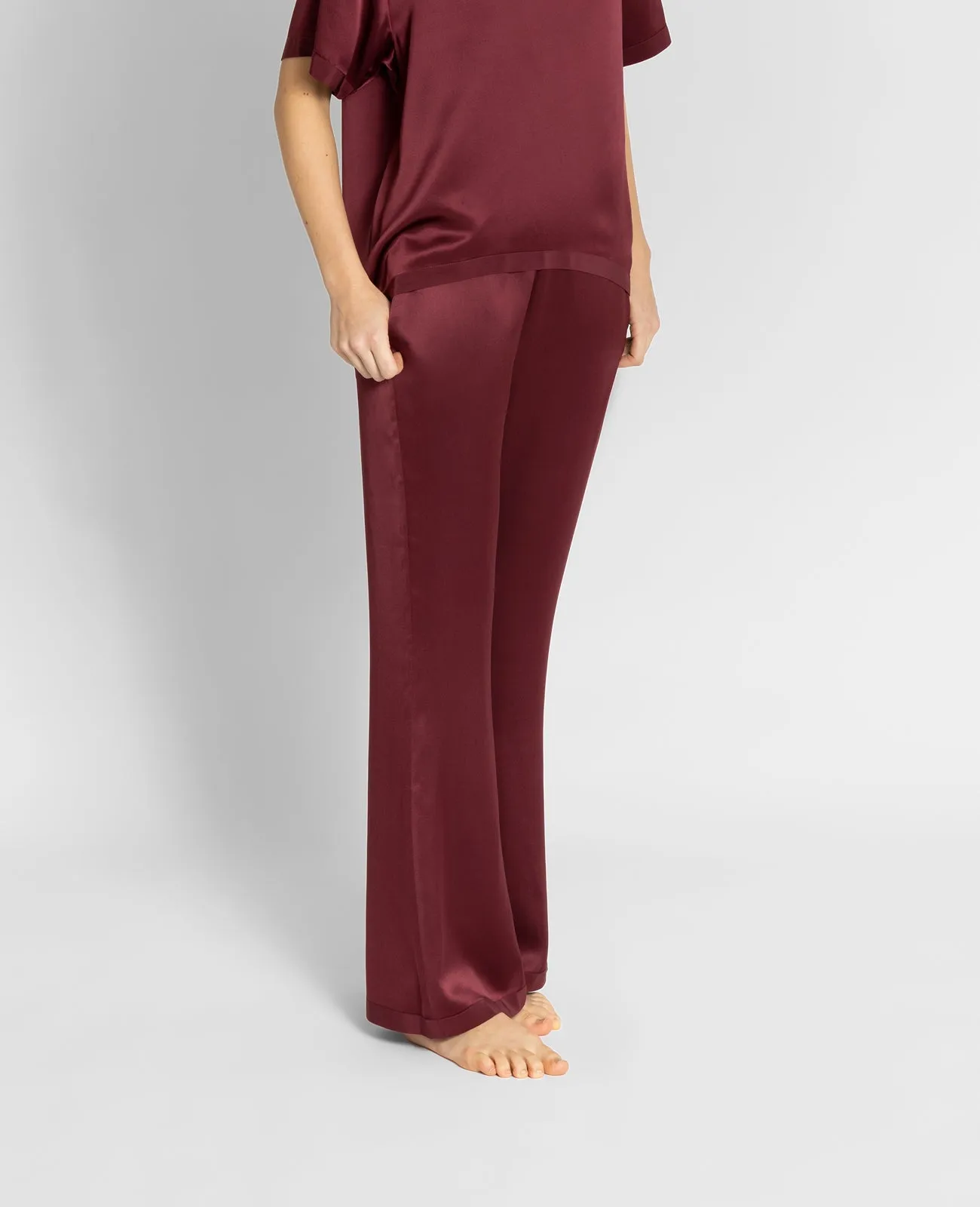 Silk Pyjamas Flare Lounge Pants