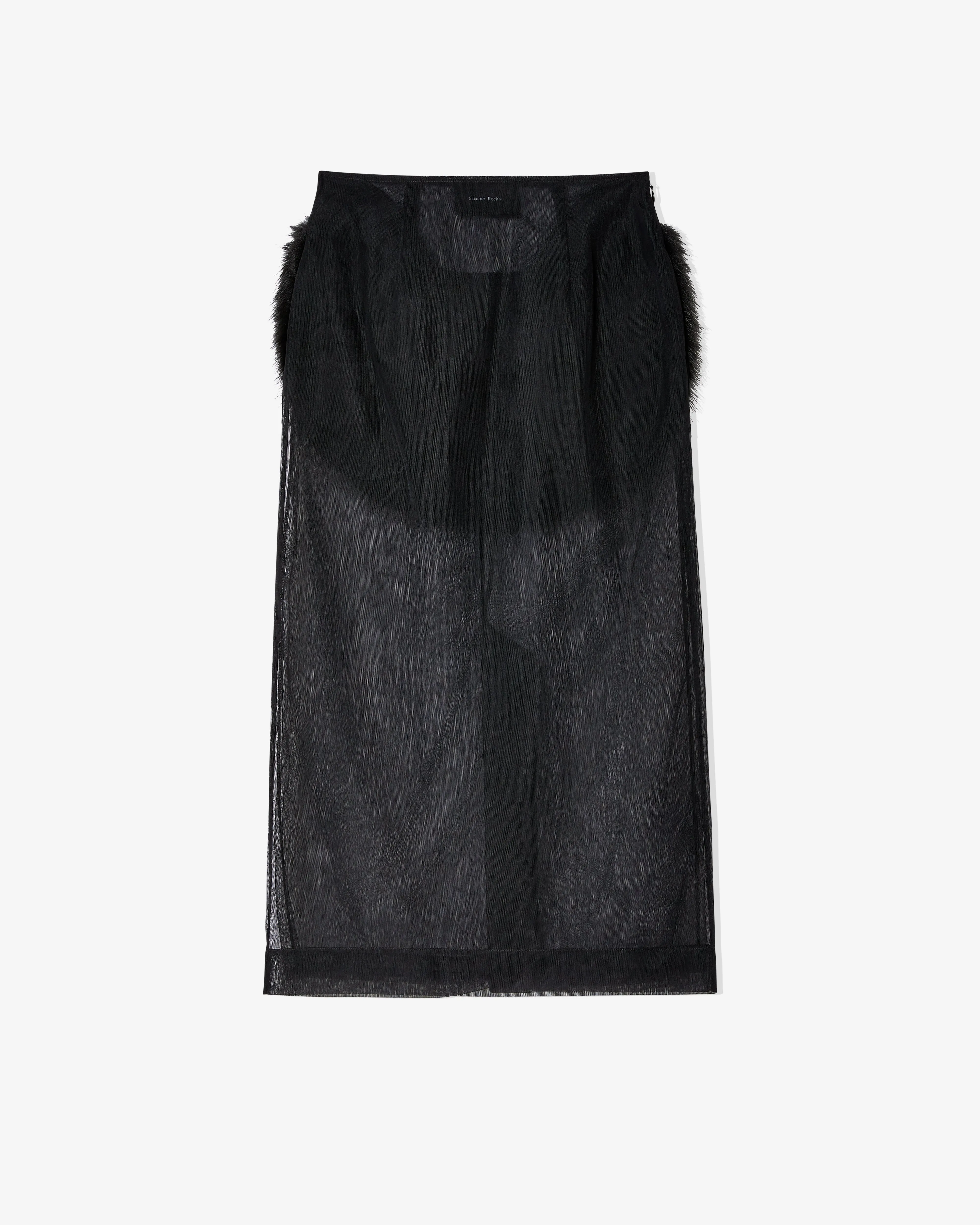 Simone Rocha - Women's Sheer Midi Pencil Skirt - (Black)