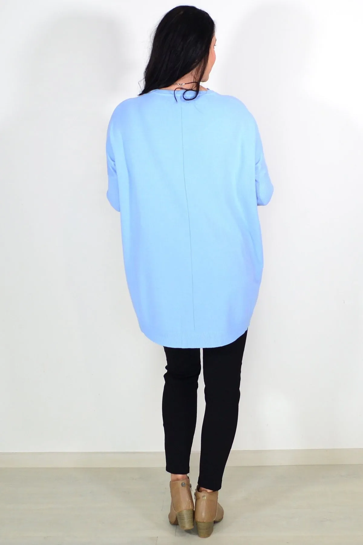 Sky Blue Winter Tunic Jumper