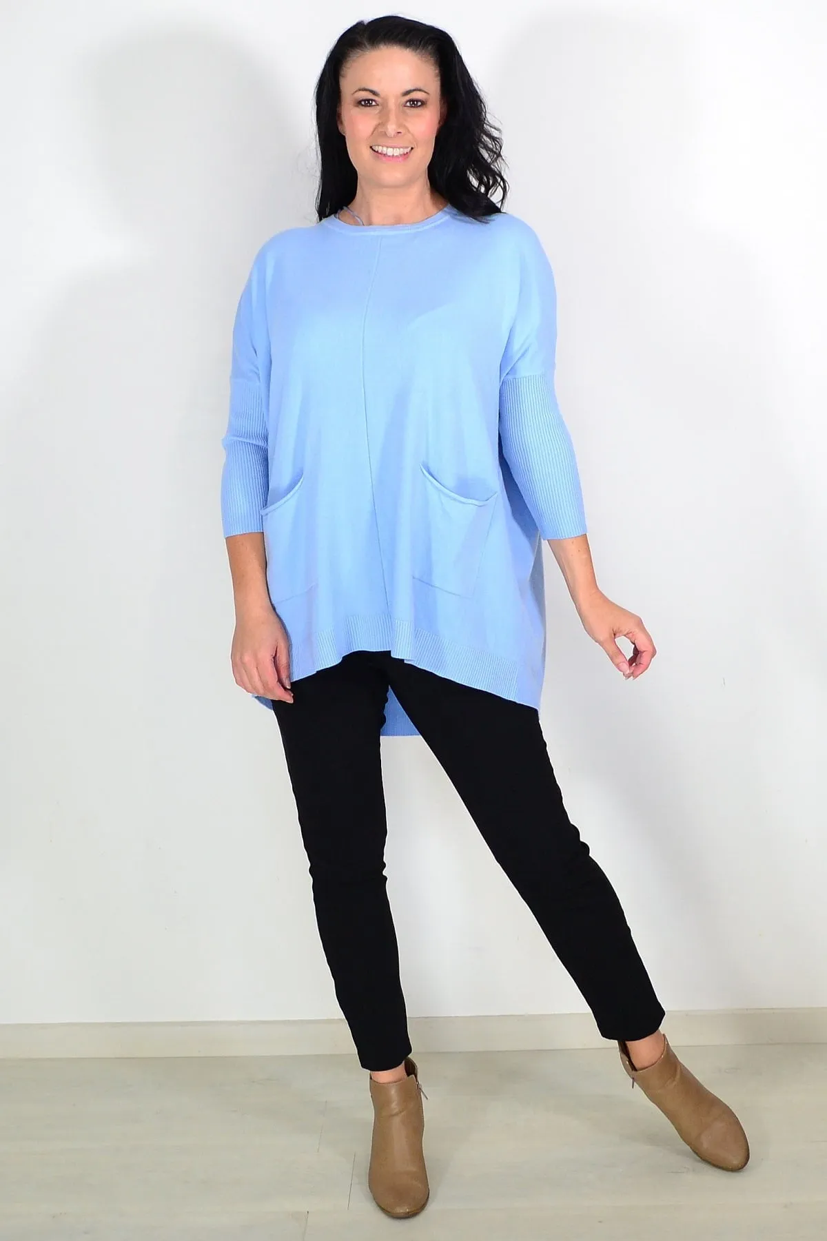 Sky Blue Winter Tunic Jumper