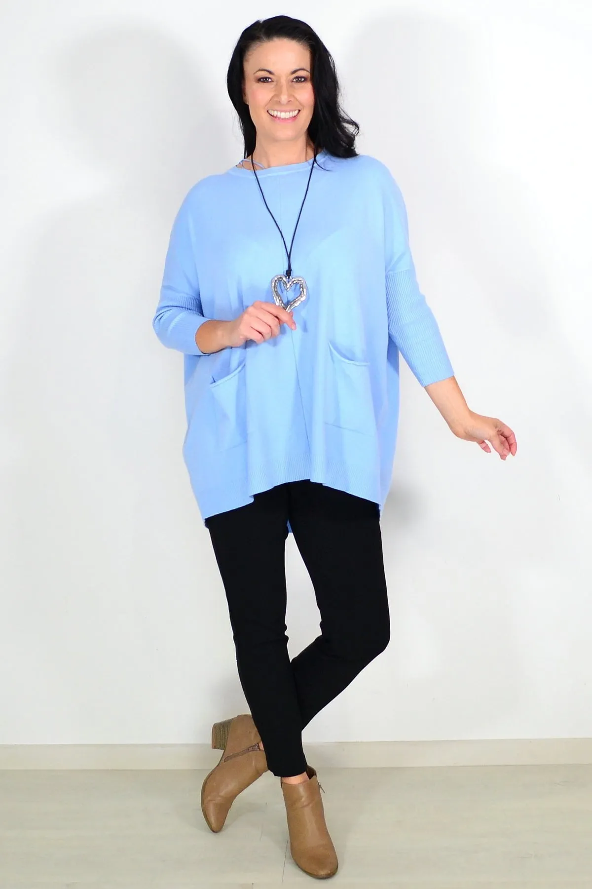 Sky Blue Winter Tunic Jumper