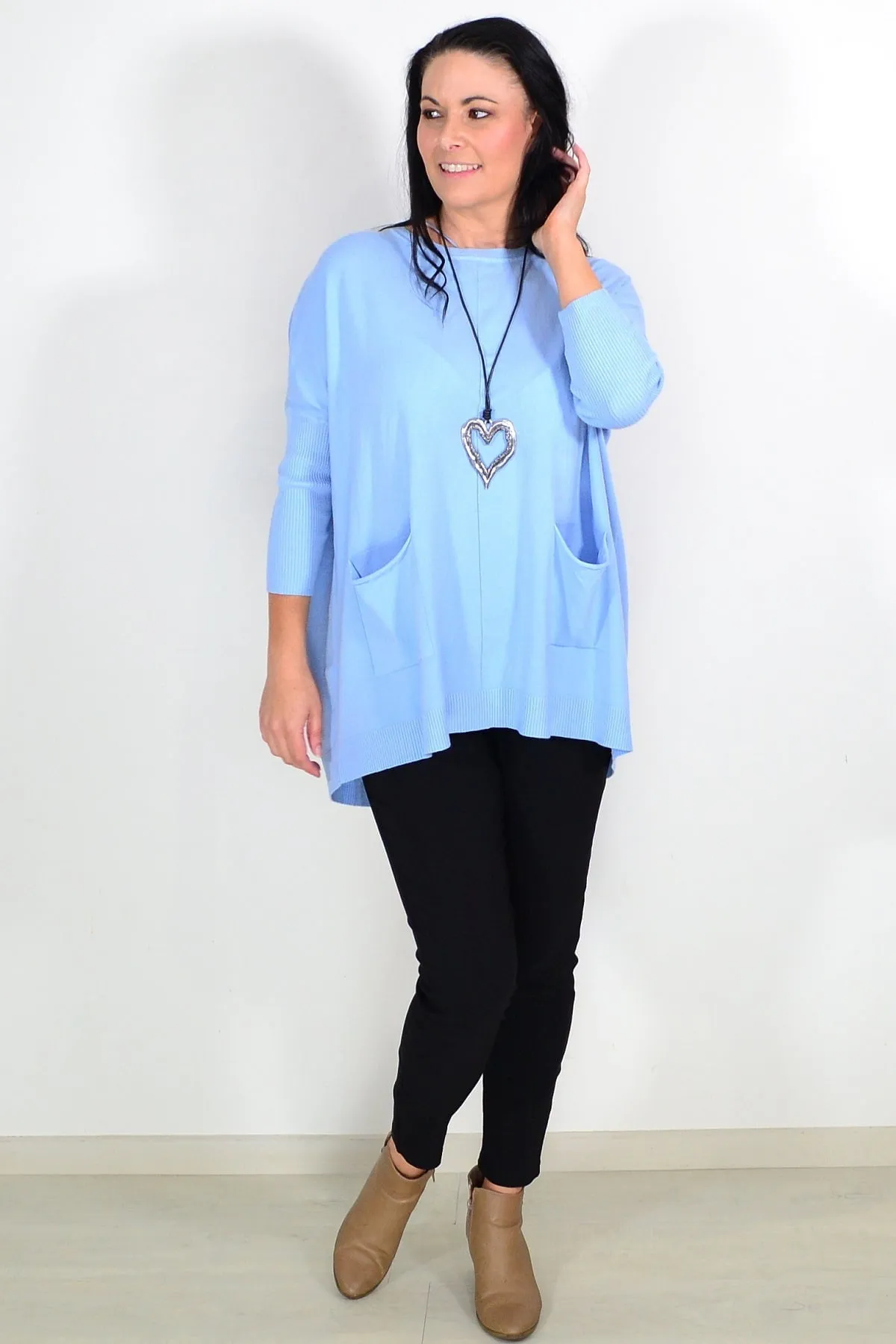 Sky Blue Winter Tunic Jumper