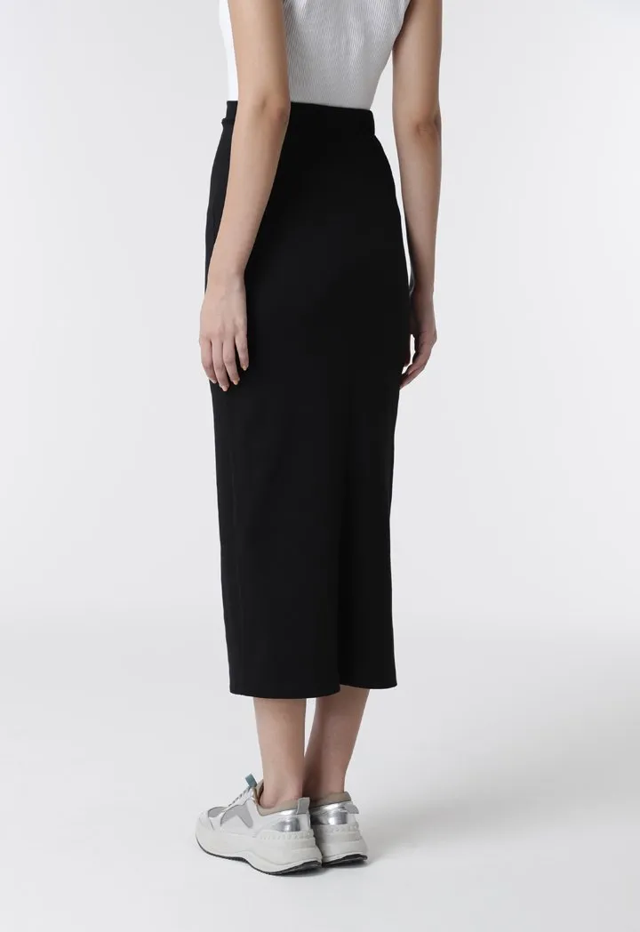Solid Black Pencil Skirt