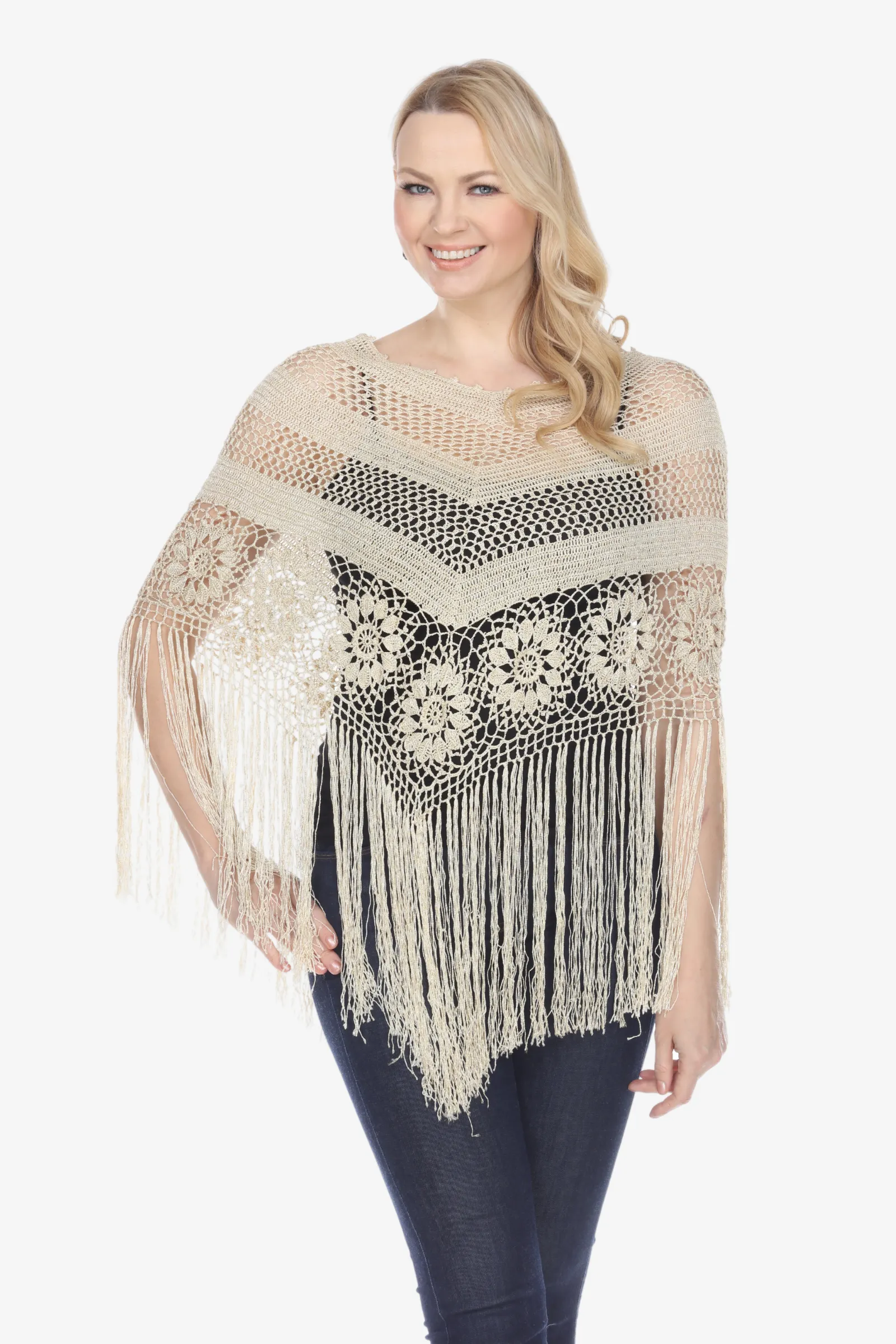 Soulmates G1009 Hand Crocheted Poncho