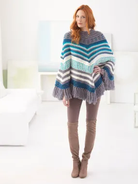 Stitch Pattern Poncho (Knit) - Version 1