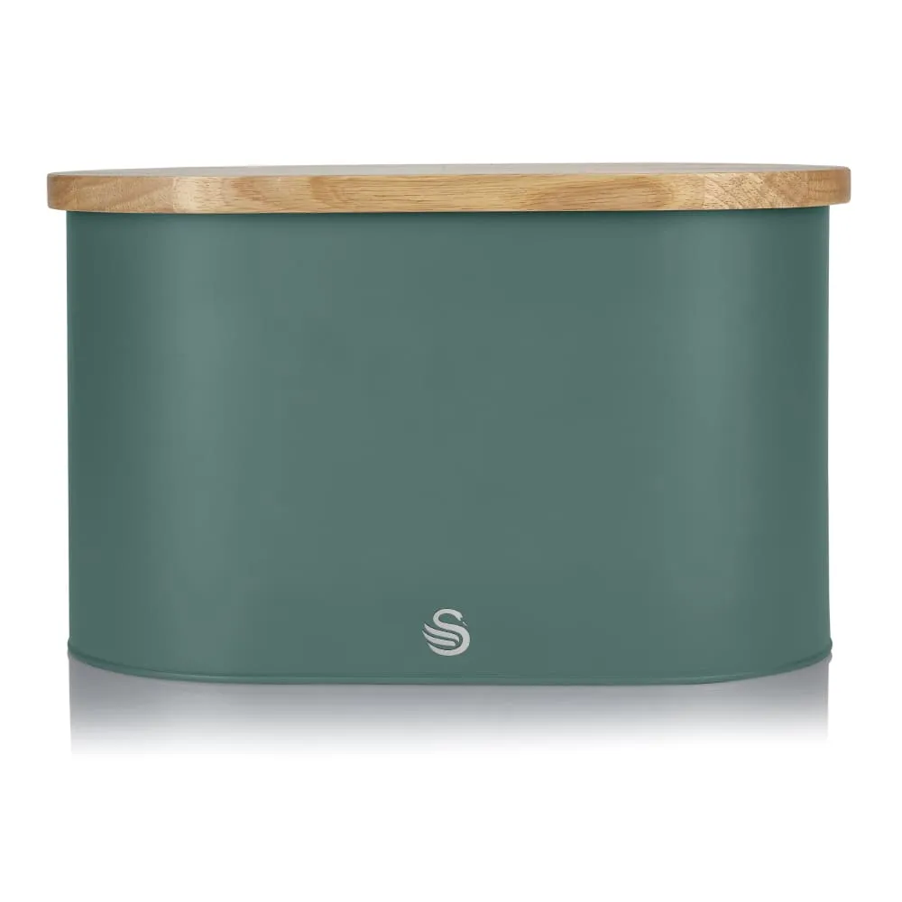 Swan Nordic Oval Bread Bin with Cutting Board Lid