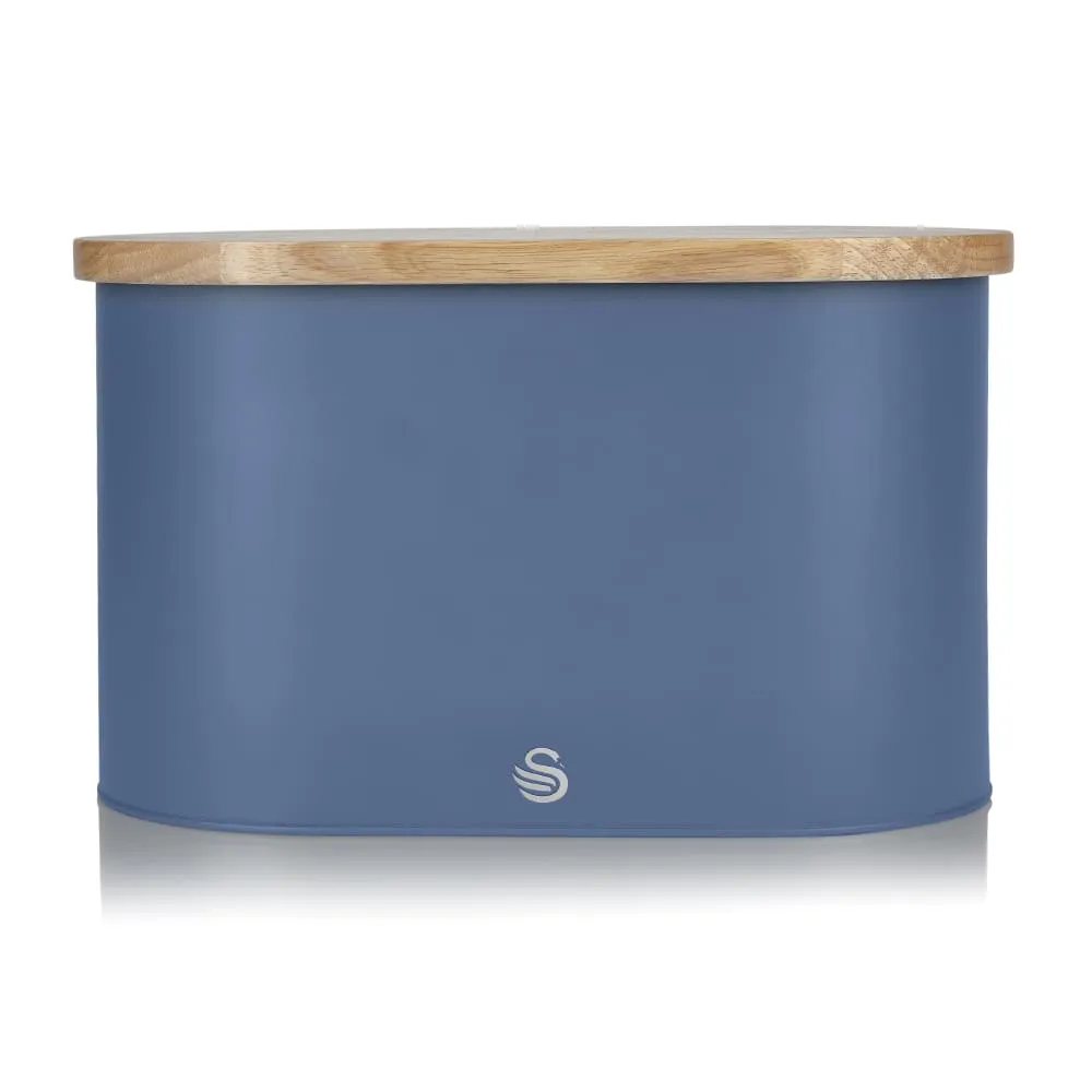 Swan Nordic Oval Bread Bin with Cutting Board Lid