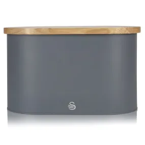 Swan Nordic Oval Bread Bin with Cutting Board Lid