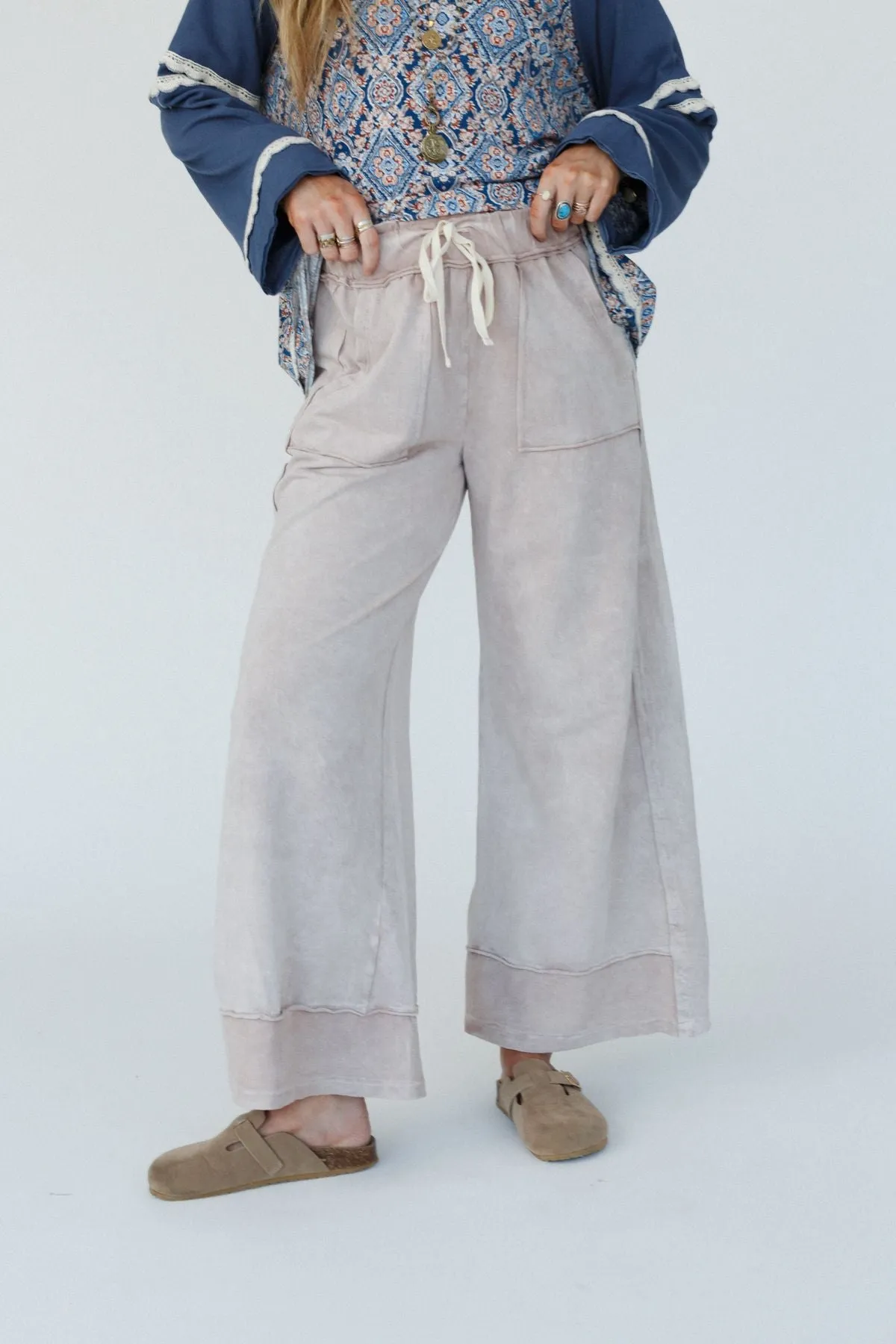 The Nest Heaven Sent Wide Leg Pant - Taupe