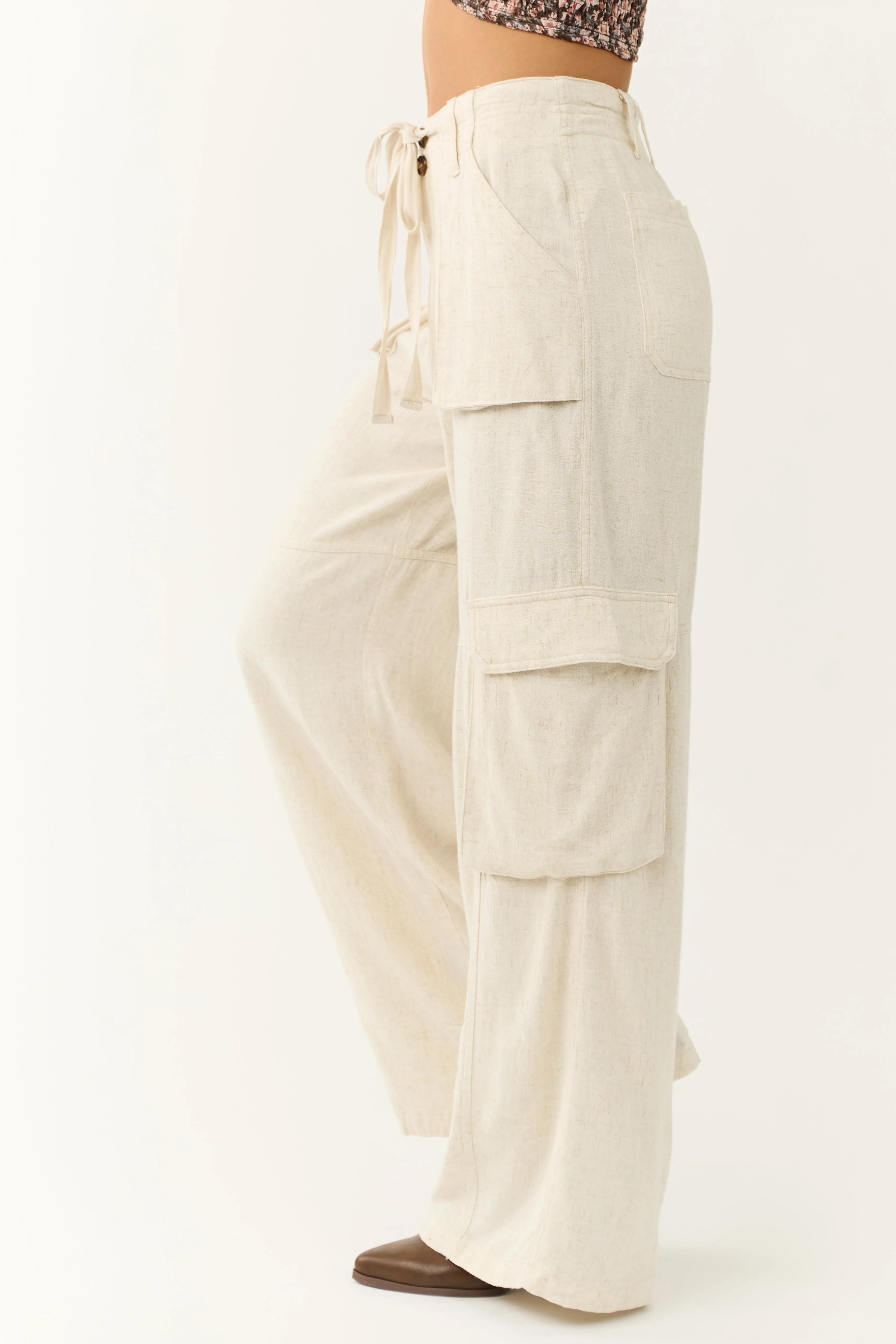 Vanilla Relaxed Fit Wide Leg Cargo Pants