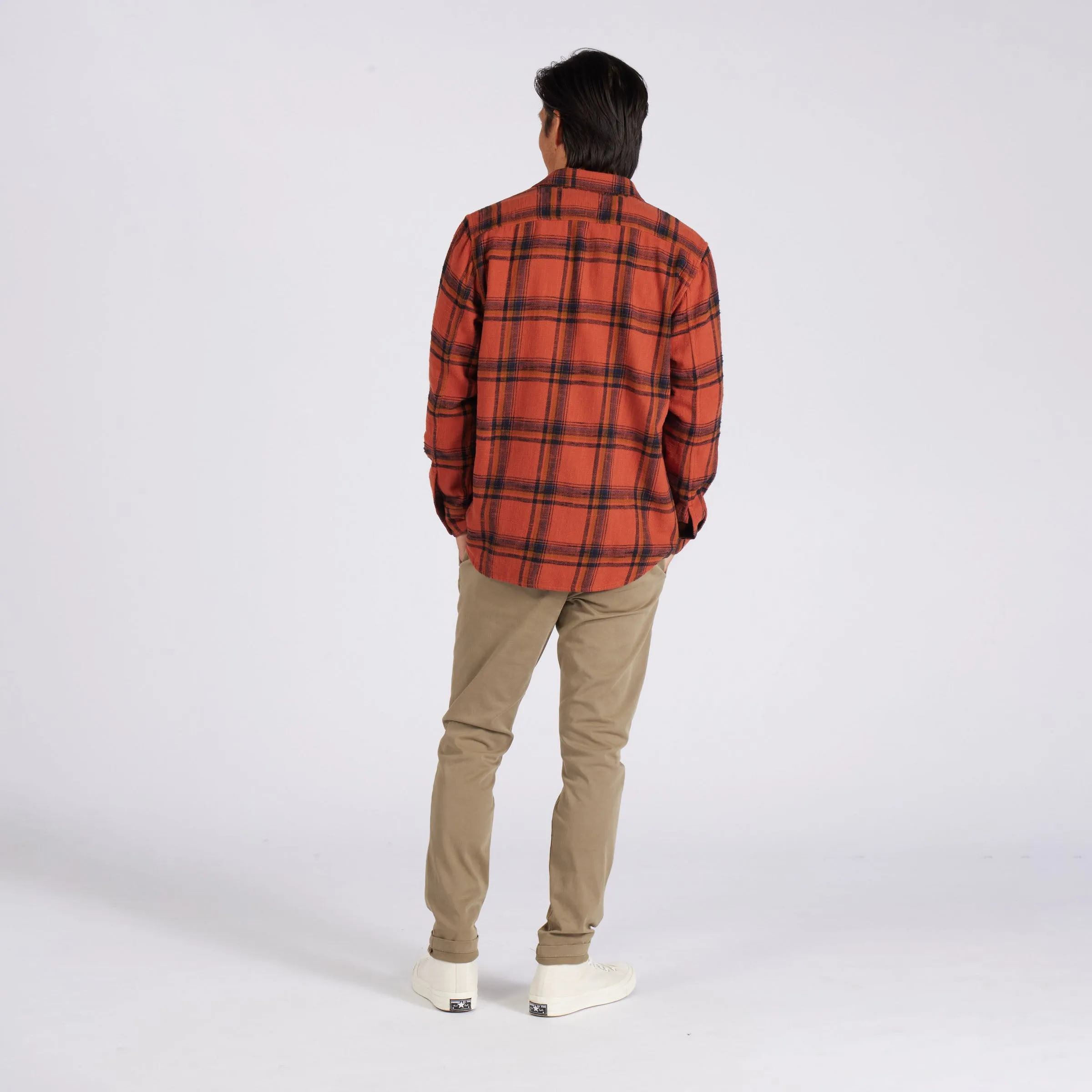 Vintage Slub Twill Shirt - Red Spice Black