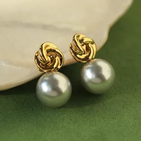 Vintage Twist Swarovski Pearl Earrings