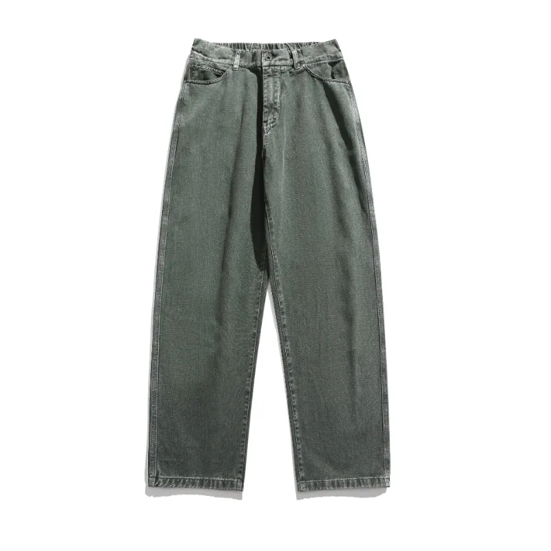 Vintage Washed Straight-leg Cargo Pants