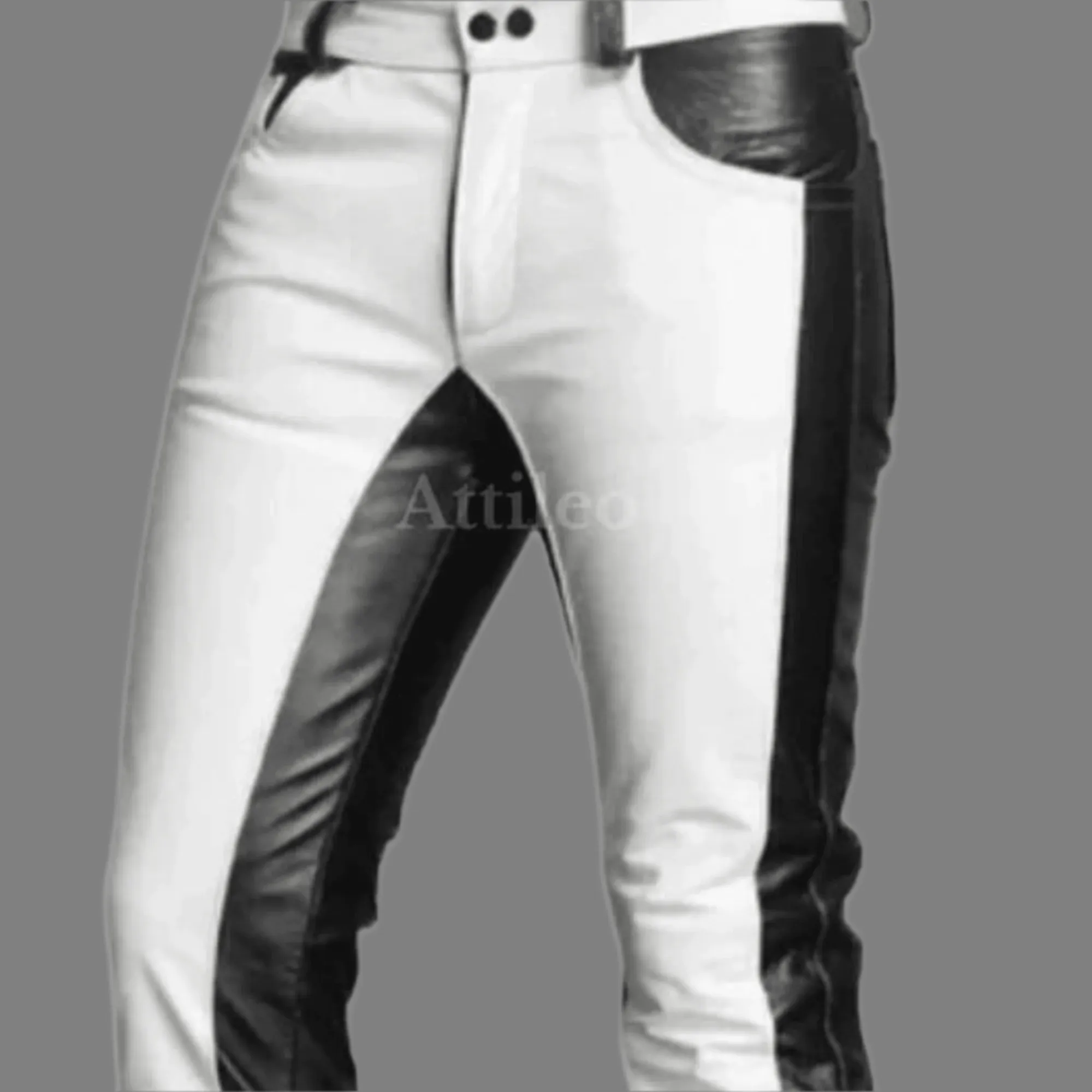 White Leather Pants Mens