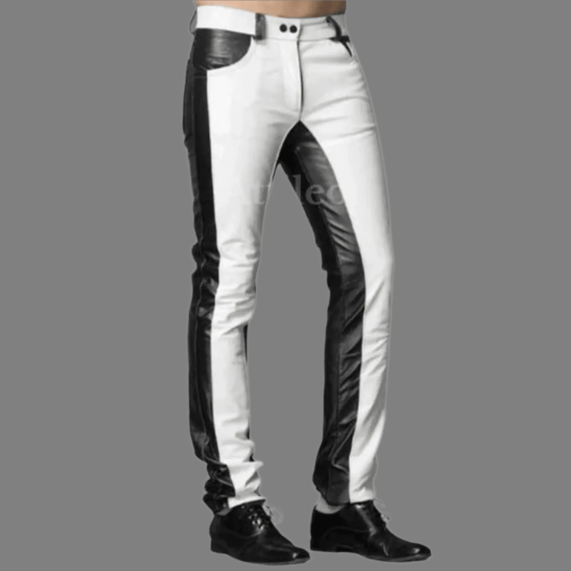 White Leather Pants Mens