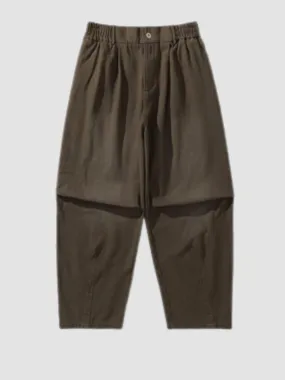 WLS Retro Brown Loose Trouser Pants