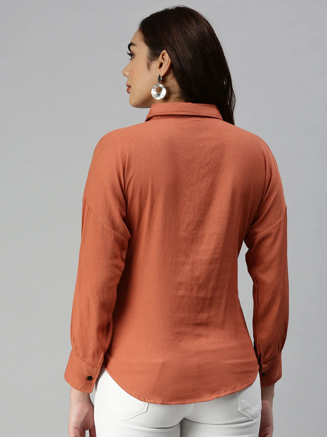 Women's Rust Solid Shirt