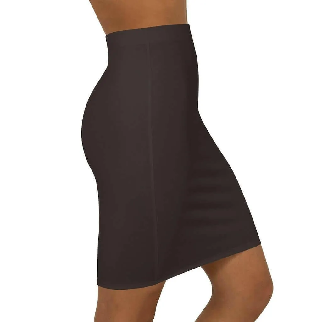 Womens Skirt, Dark Chocolate Brown Pencil Skirt